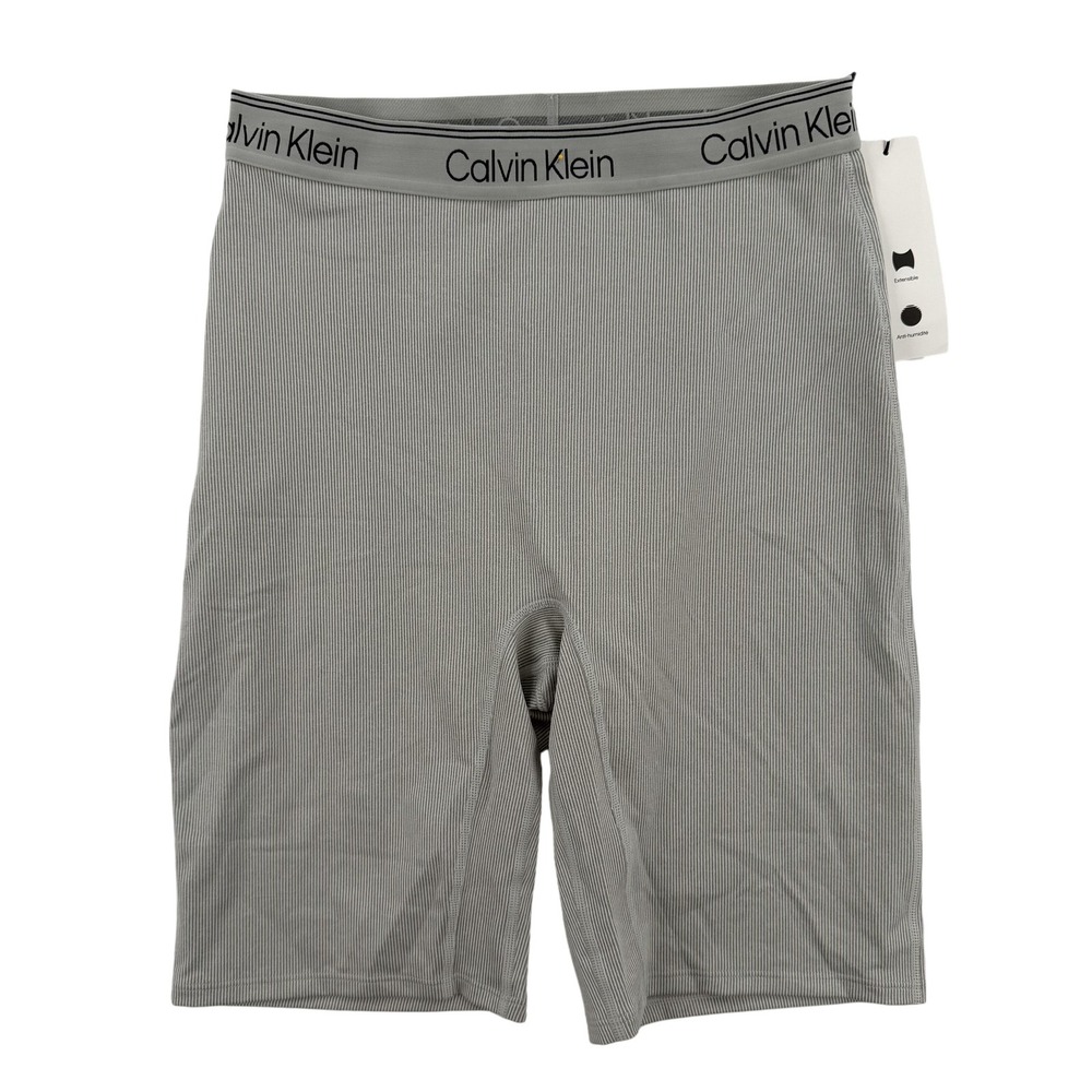 Calvin Klein Shorts Womens Large Heather Grey Knit Stretch Wicking 00GWS3L7059P7